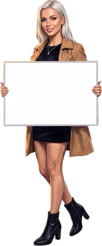 Ava Lindqvist holding a board: 6 tables · from 9 AM